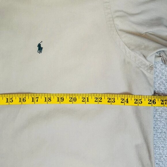 Polo Ralph Lauren Men’s Shirt L Long Sleeve Button Blake Light Brown Tan Large - Picture 7 of 8